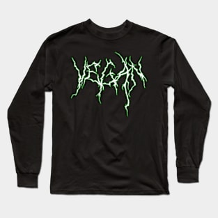 Vegan Metal Rock Graphic Logo Long Sleeve T-Shirt